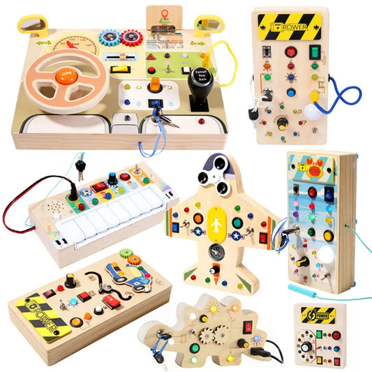 Montessori LED Busy Board Steering Wheel